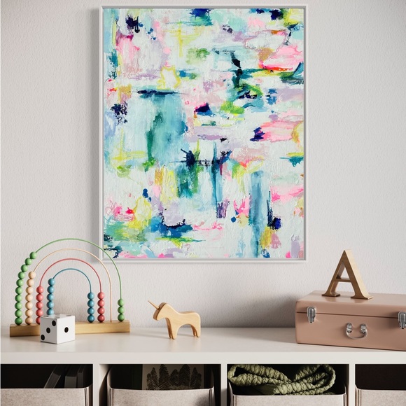 24x30" Original painting for sale by artist, preppy wall decor, pastel art - Picture 6 of 6